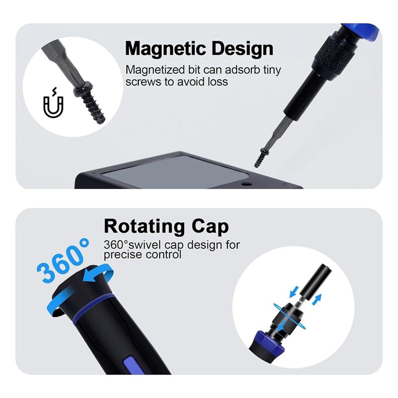 AB34-152 In 1 Screwdriver Set, Small Magnetic Screwdriver Set With Case, Electronic Repair Tool Kit For Computer, Laptop Easy To
