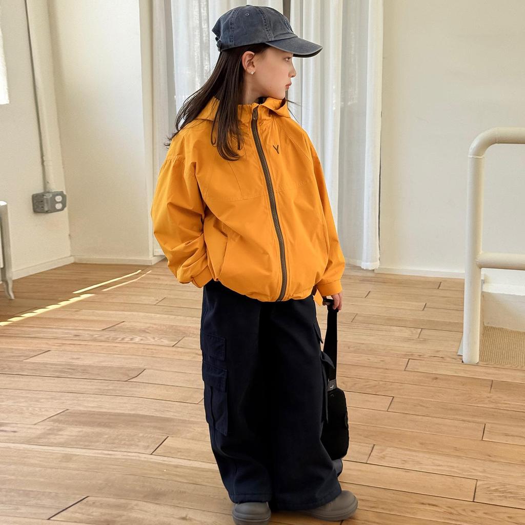 YOJIA Flickors 3-i-1 Avtagbar Vattentät Jacka - Trendig Höst/Vinter 2025 Vindjacka