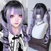Black Grey Lolita Jirai Kei Roman Curls Wig Double Ponytail Full Head Wig Gothic Sweet Natural Hair Wig for Women