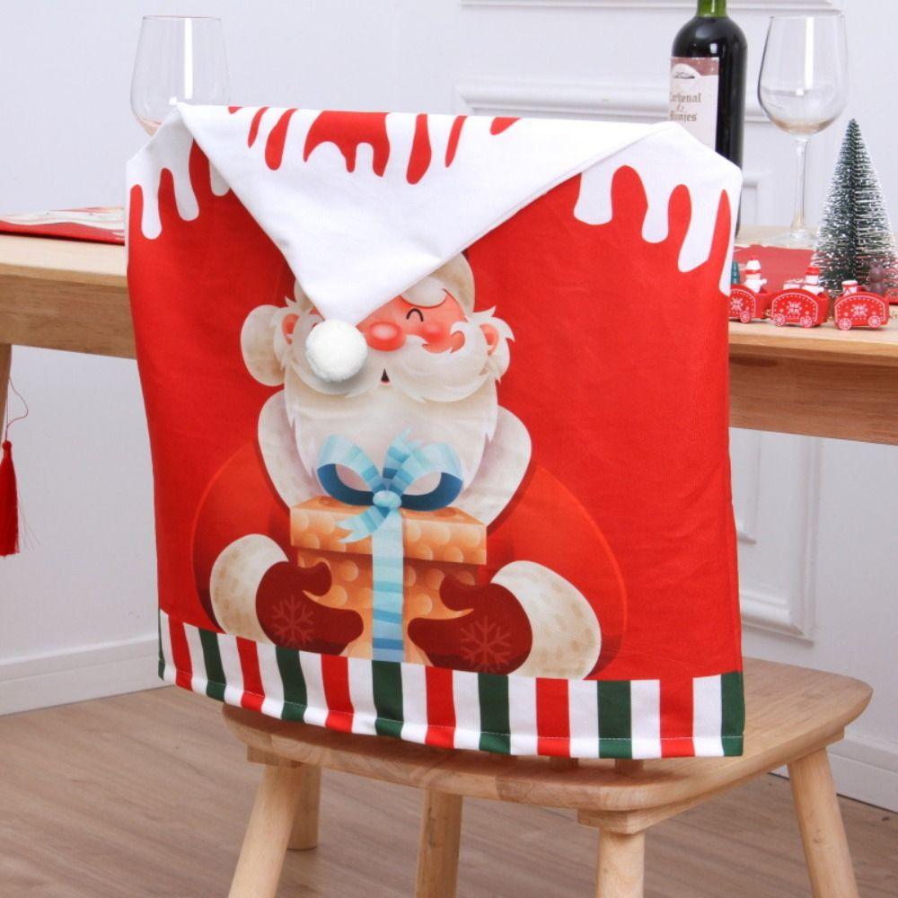Soft Xmas Dinner Chair Seat Cover Snowman Festival Table Decor  Home Decoration
