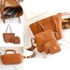 Fashionable Lychee Pattern Handbag Set For Women With 4 Pieces