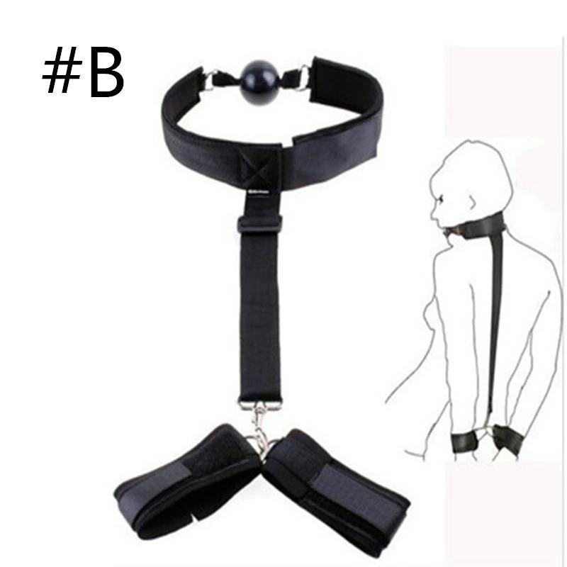 Mouth Ball BDSM Bondage Restraints Handcuff Ankle Cuff Slave No Vibrator Adult Sex Toys For Woman Sex Toys Couples Game Sex Shop