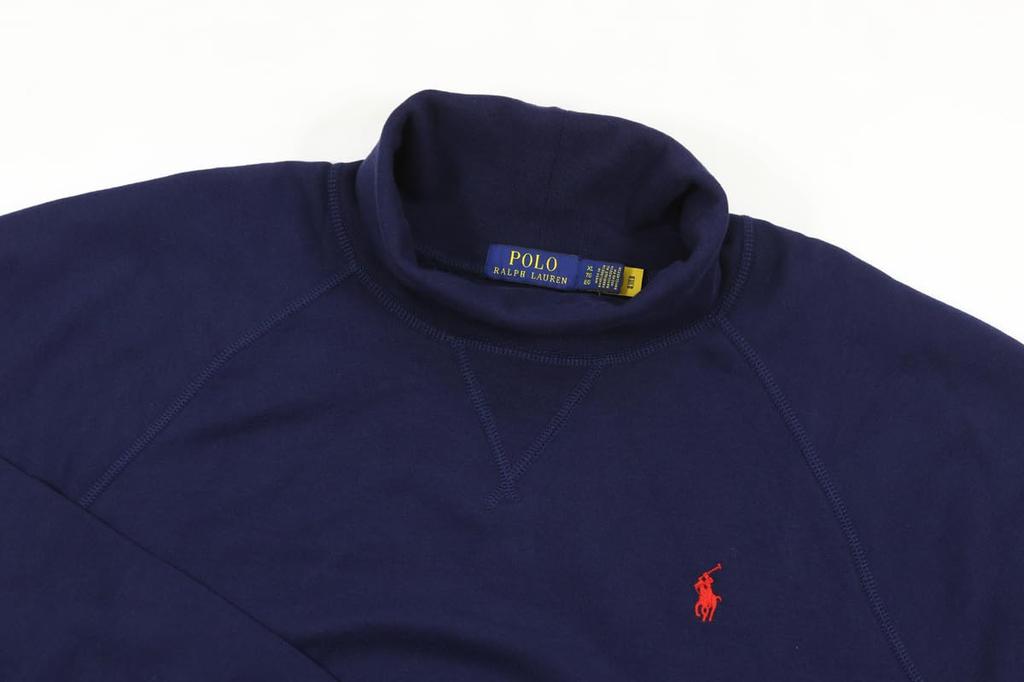 Polo Ralph Lauren Turtleneck Pullover Sweatshirt with Pony Size Navy Men's Embroidery, XL, (Product Code 01020187)