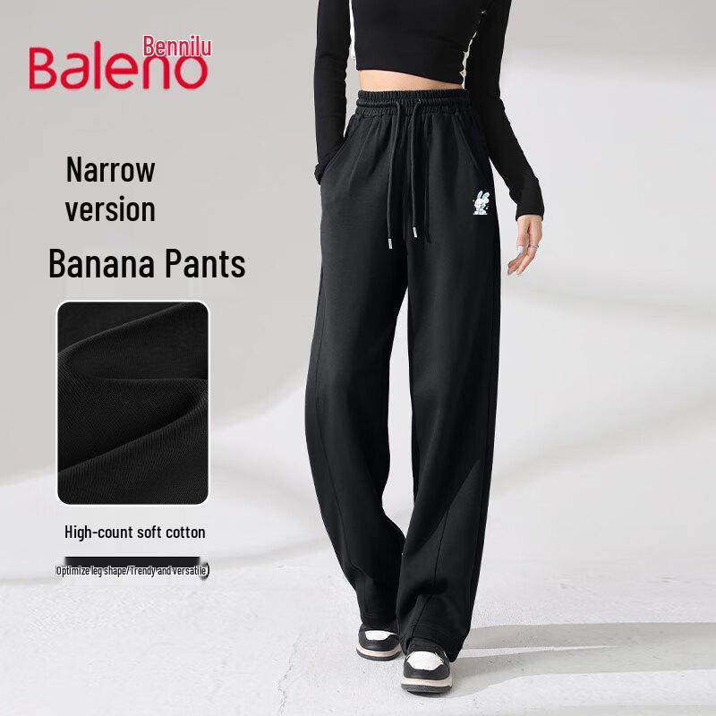 Baleno Women's High-Waist Loose-Fit Banana Trousers