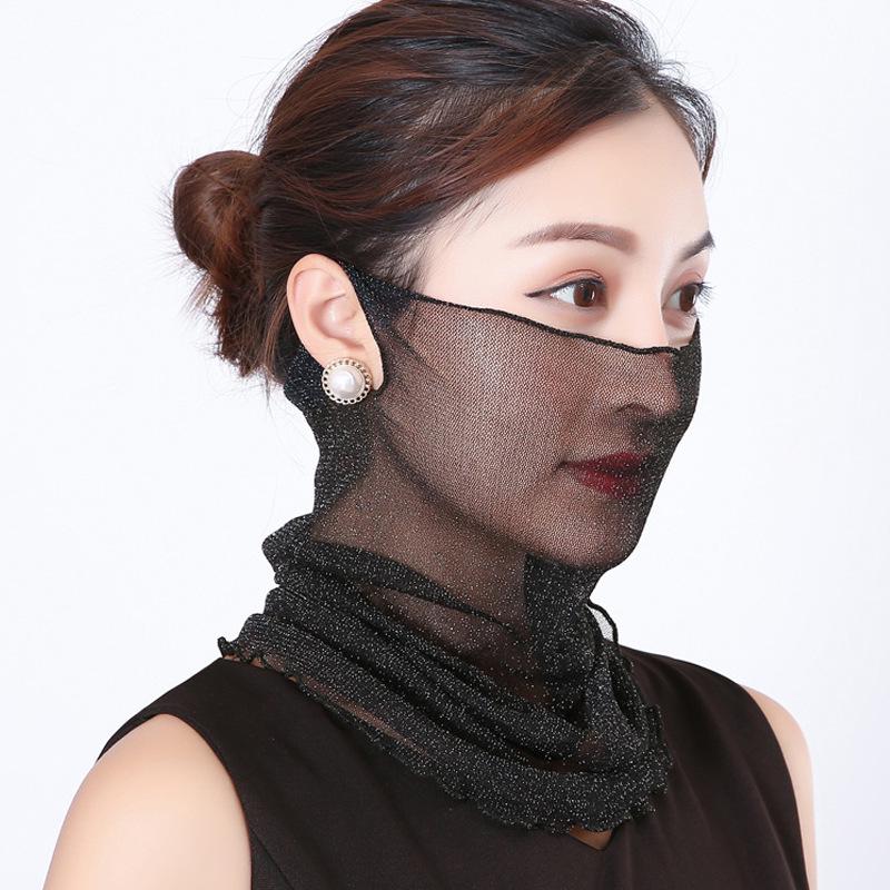 Women's Versatile Silk Neck Gaiter: Pullover, Sun Protection, Ear-Hanging, All-Match Scarf & Mask