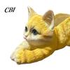 Decorative Cat Ornament Creative Resin Planter, Cute Lying Flower Pot for Garden Window Sill Plant Holder Yard, Adorable Animal Holder, Indoor Outdoor