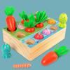 Wooden Carrot Pulling Fishing Insect Catching Toy For Cognitive Playtime Growth