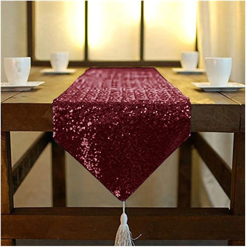 Sequin Table Runners Sparkly Wedding Dining Table Decoration Glitter Table Runner for Party Valentine's Day Event Decorations
