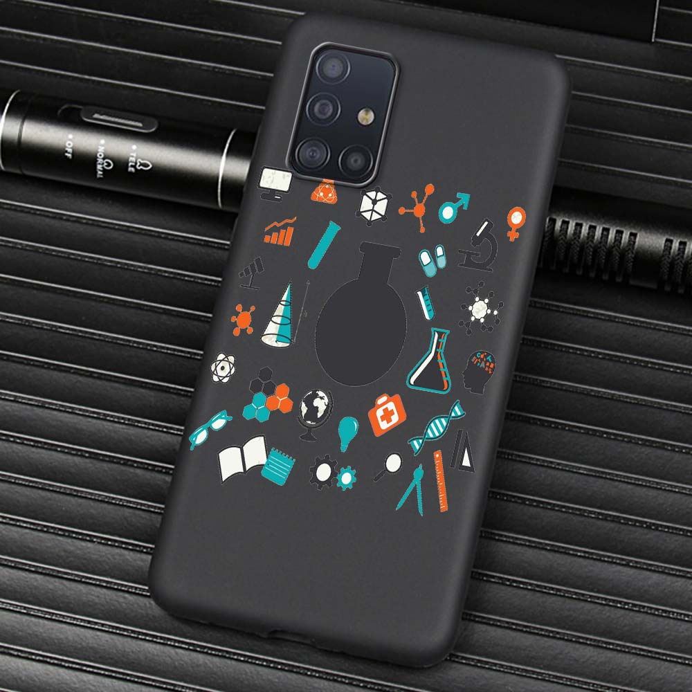 Science Chemistry Biology Phone Case For Samsung Galaxy A51 A71 A21S A12 A11 A31 A41 A72 A01 A03s A52 A32 A22 A13 5G Soft Cover