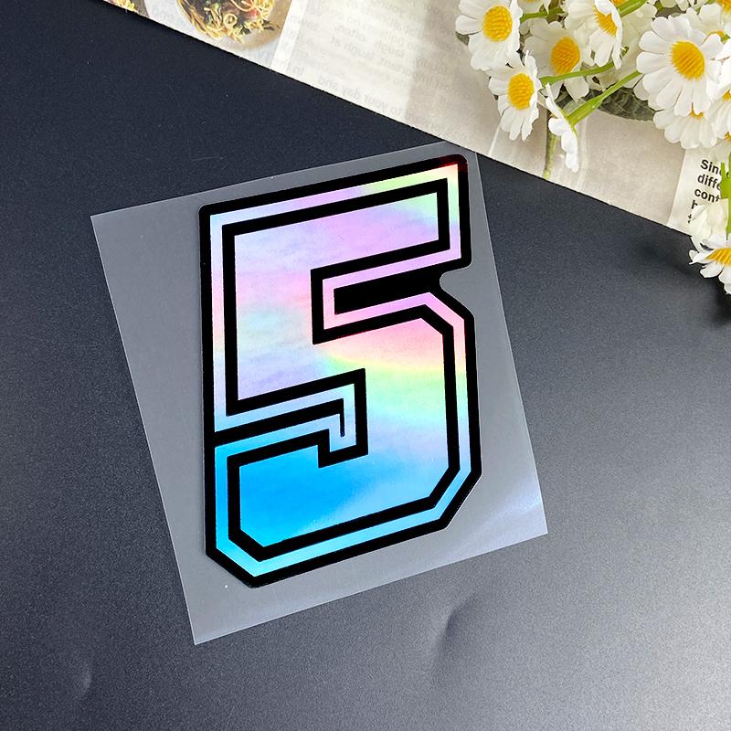 

1 шт. Лазерные наклейки с арабскими цифрами для мотоцикла, водонепроницаемые, для самостоятельной отделки мотоцикла, бака, обтекателя, шлема, велосипеда, виниловые наклейки S-High 5cm