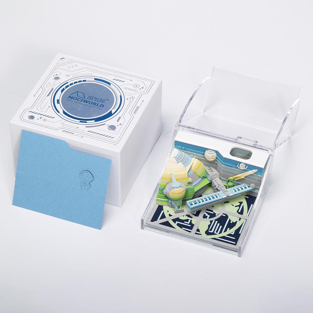 Memo Pad New Innovation Spacecraft Shape Birthday Gift Professional Manufacturer Customized Customized Festive Gifts (as the picture,85*85*36mm)
