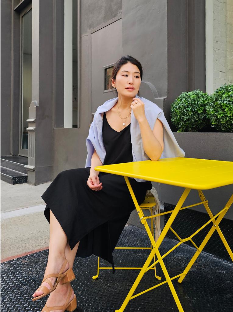 Ellichoi Mulberry Slip Dress [Black]