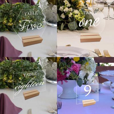 Tischkartenhalter Tischaufsteller DIY Tischnummer