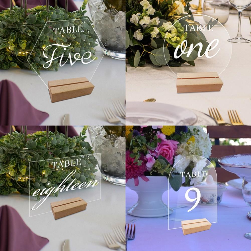 Table Sign Holder Table Sign Wooden Acrylic Blank Clear