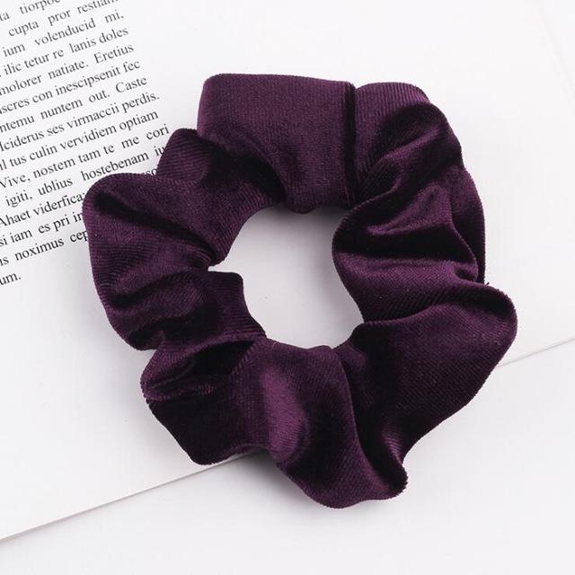 Classic All-match Velvet Scrunchies Women Girls Elastic Hair Rubber Bands Accessories Tie Hair Ring Rope Lady Headdress Headwear