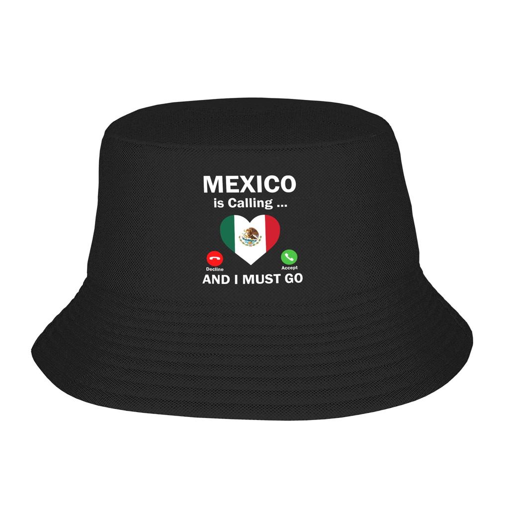 Custom Mexico is Calling And I Must Go Bucket Hat WoUnisex Unisex Beach Sun Summer Camping Fishing Cap