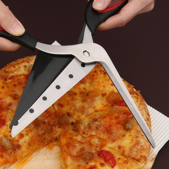 Yousheng Pizza Scissors, Non-Stick Pizza Scissors with Firm Grip Base, Food Grade Stainless Steel Pizza Cutter, Multifunctional Food Slicer & Pizza