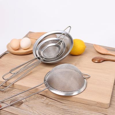 Wire Fine Mesh High Quality Stainless Steel 1PC Strainer Sieve Kitchen Tools 8Sizes Oil Strainer DIY Colanders Flour Sifter  Beads