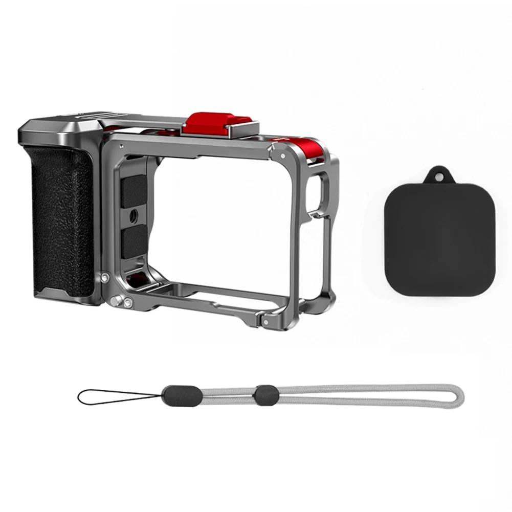 

For Insta360 Ace Pro/2 Quick Release Camera Rabbit Cage with Lens Cap Ergonomic Action Camera Cage Street Photo Vlog Accessories