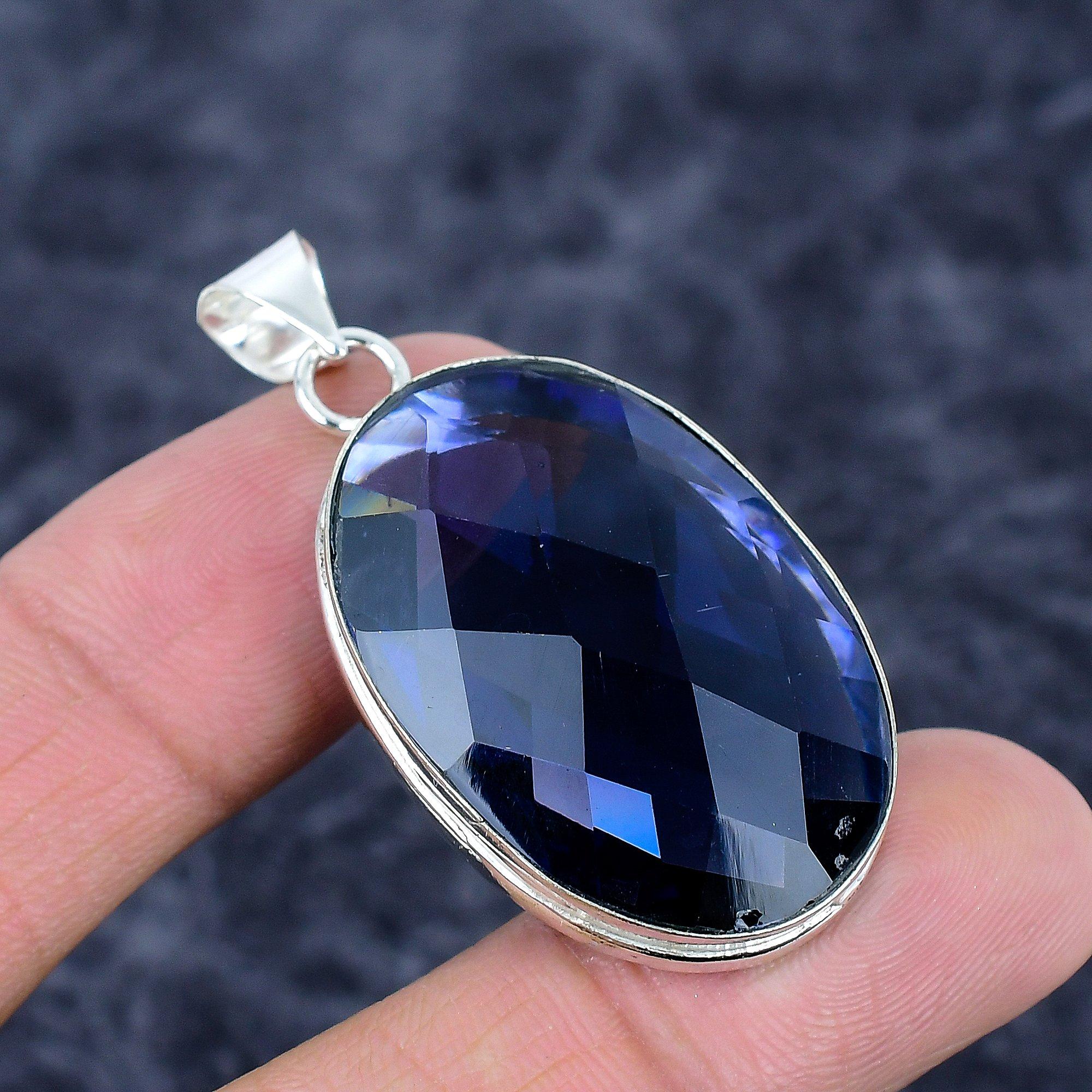 

Amethyst Gemstone Handmade 925 Sterling Silver Jewelry Pendant 1.97 M-3244