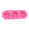 3-Kammer Silikonform Rose Blütenform DIY Schokolade Ton Basteln Form Kuchen Dekoration