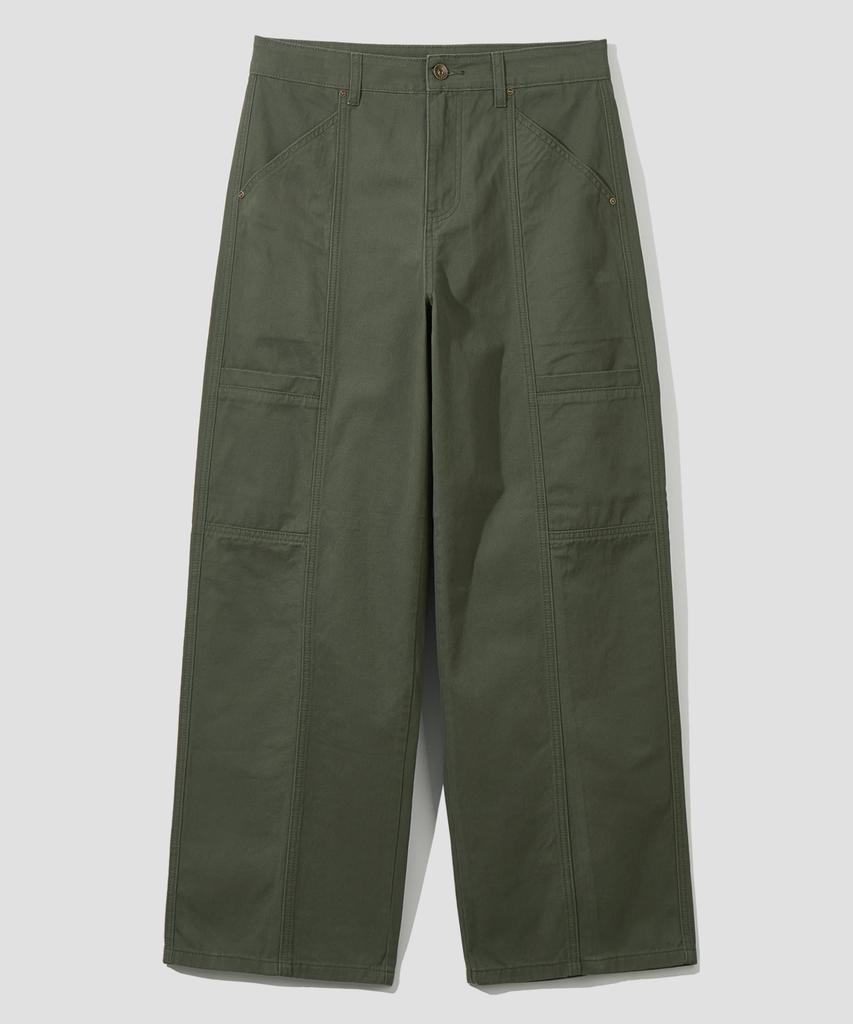 AGOD Side Cut Pocket Peachskin Cotton Pants [Light Khaki]