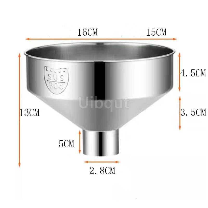 

304 Big Stainless Steel Funnel Kitchen Oil Liquid leakage Funnel refueling Detachable Filter Wide Mouth Funnel Kitchen Tools