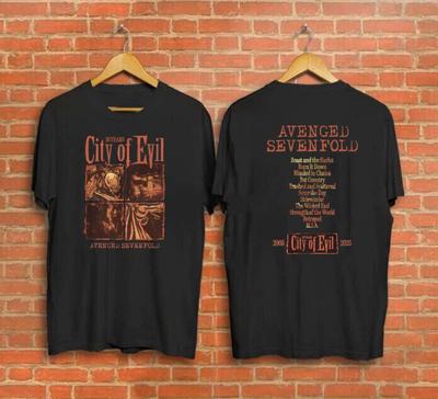 Avenged Sevenfold A7X City Of Evil 20. Jubiläum Beidseitiges T-Shirt S-4XL