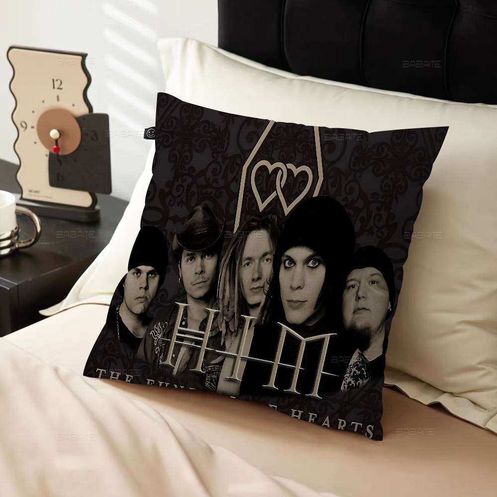Him Band Ville Valo Singer Cushion Cover Pillowcase Upholstery Sofa Throw Pillow Home Decor Pillowcas