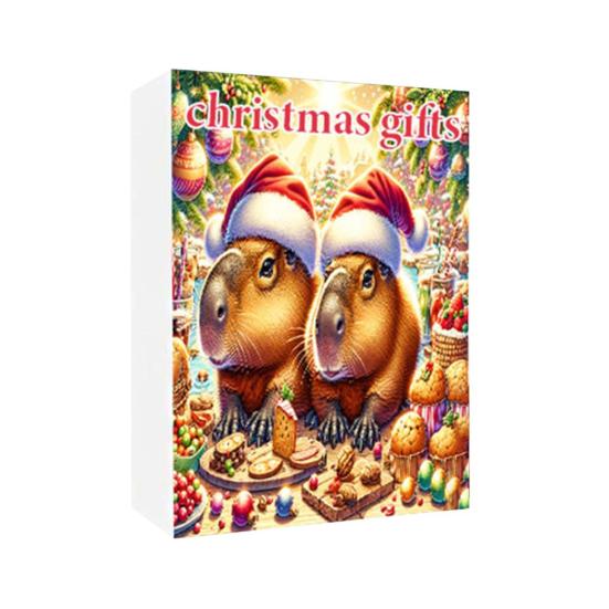 Capybara Advent Calendar Christmas 2D Capybara Decorations 24 Day Countdown To Christmas Calendar for Tree Car Wall Home Festive Holiday Decor