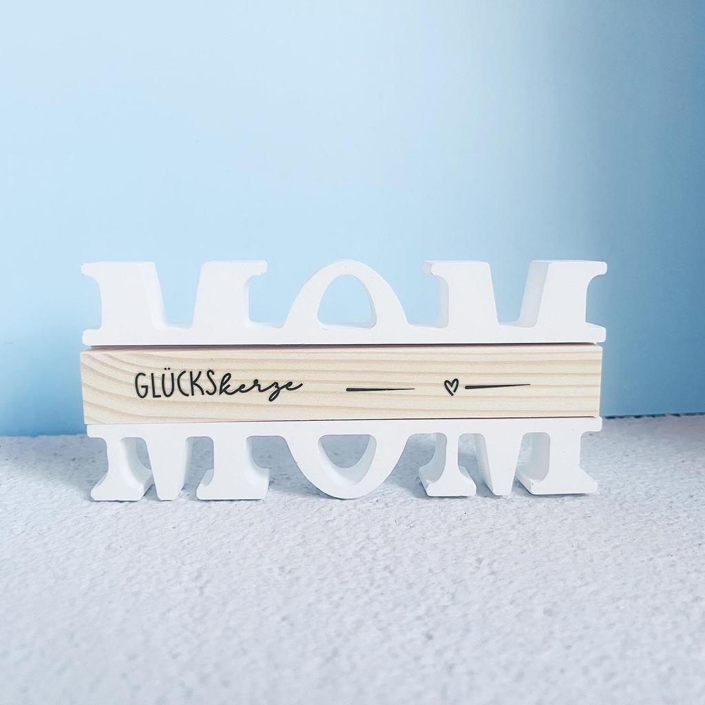 MOM Insert Holder Silicone Mould Mother's Day DIY Gift Plaster Drip Mould