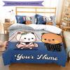 3pcs Custom Name Bubu Dudu Bedding Set Duvet Cover Closure Includes 1 Duvet Cover & 2 Pillowcases for All Seasons Bedroom Decor