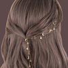 Catena per Capelli Vintage Color Oro per Donne Tendenza Frangia Metallica Fascia Intrecciata Accessori per Capelli Coda di Cavallo Copricapo da Matrimonio