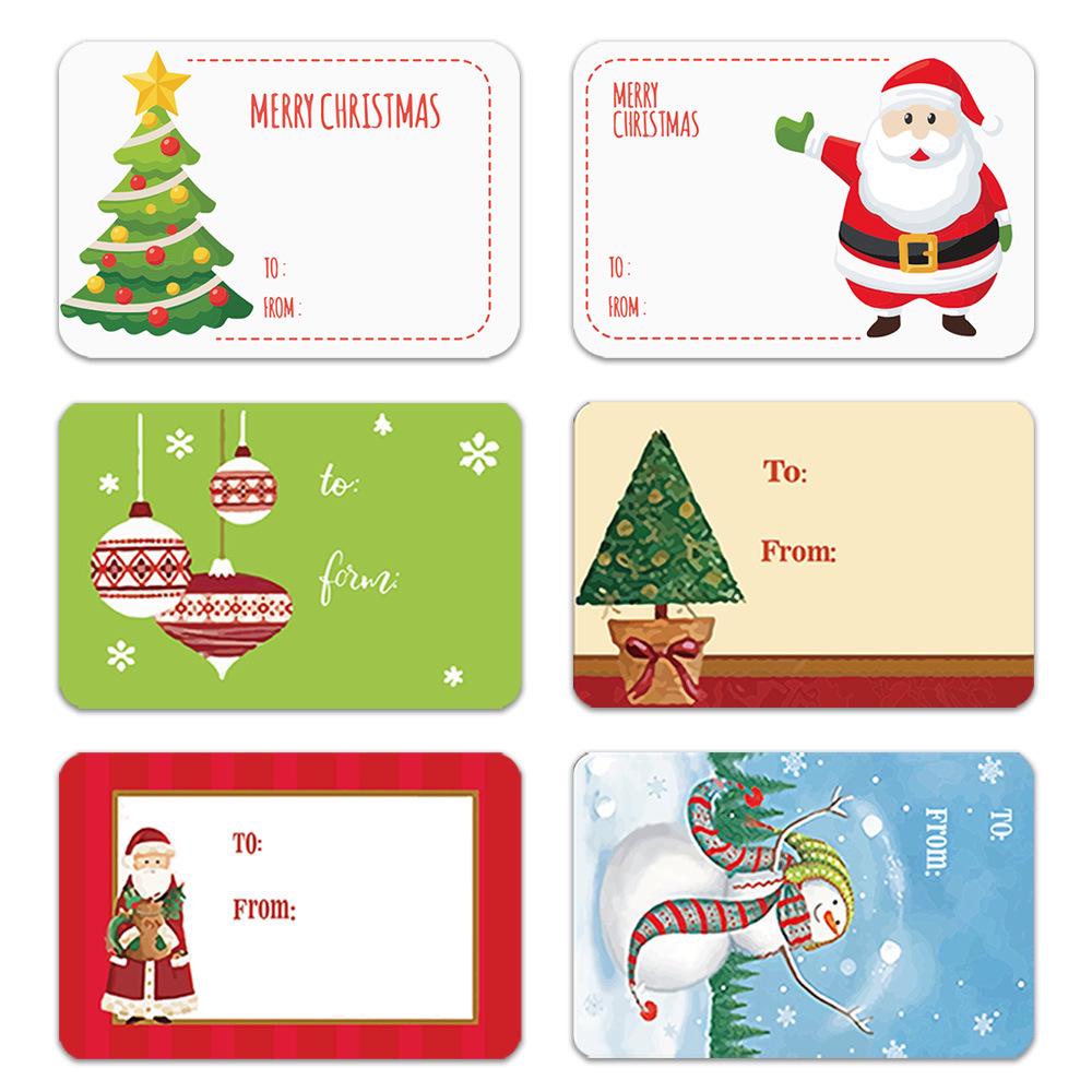 

50-250Pcs Santa Claus Christmas Gift Decoration Sticker Packaging Stationery Sticker Happy Holidays Decoration Seal Label