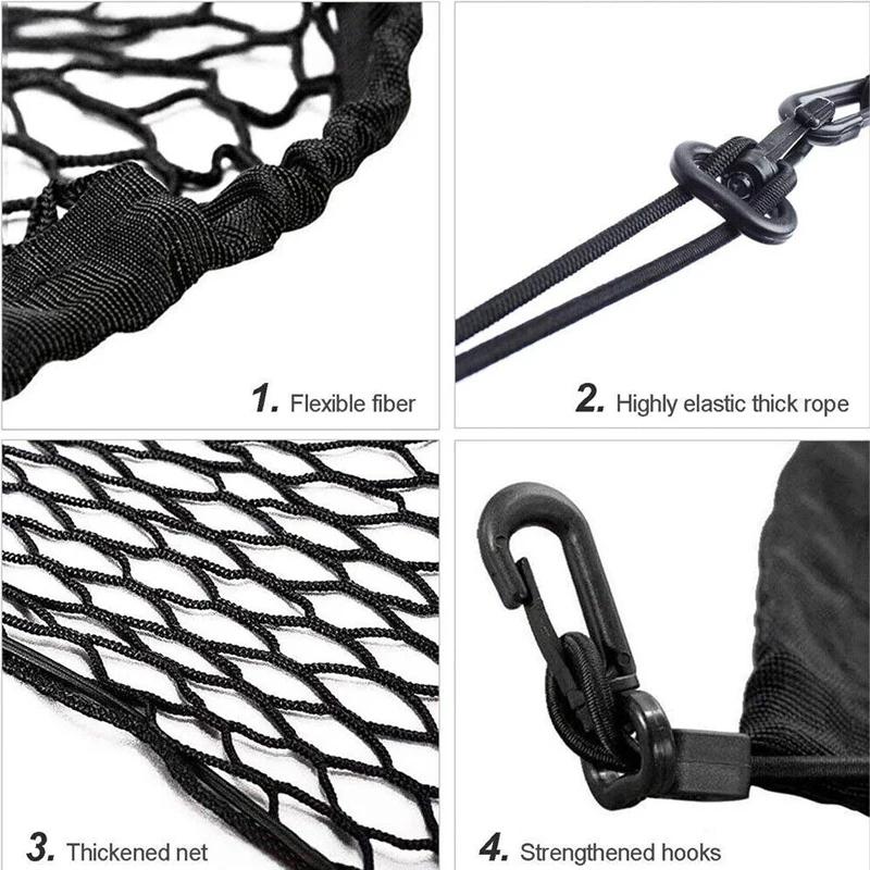 Universal Stort Bil Lastnät Nylon Elastisk Mesh Bagage Lastförvaring Pickup Ordning Nät för Skåpbil SUV Lastbil Mesh Nätficka