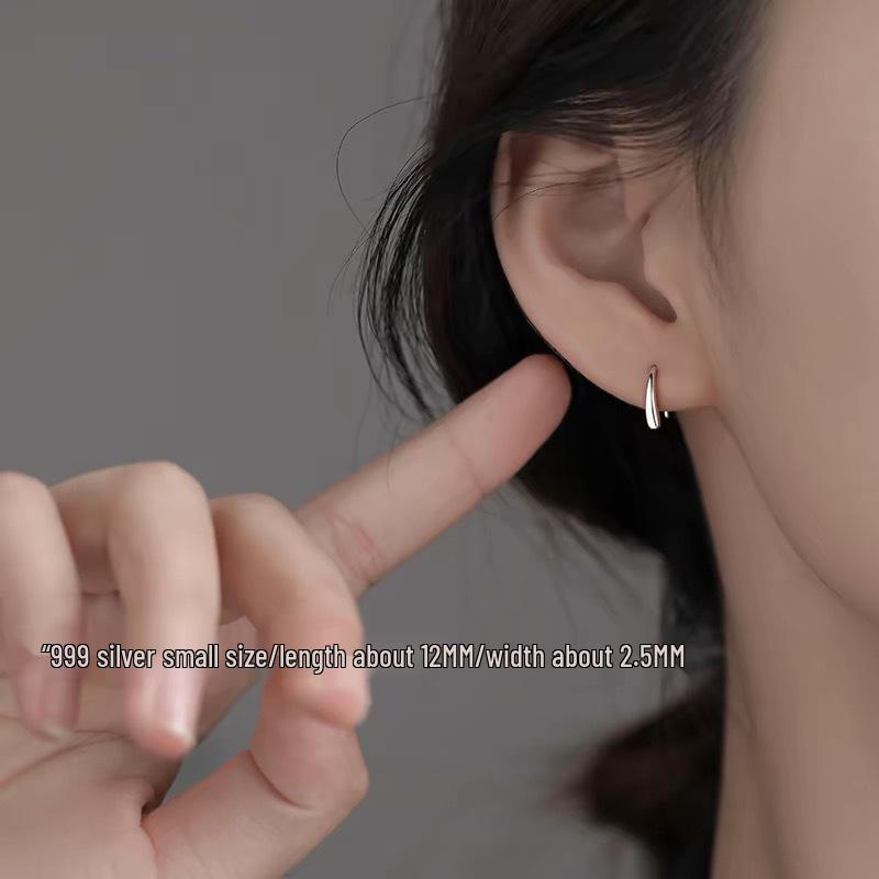 Women s Teardrop Sterling Silver Stud Earrings - Summer Niche High-End Cold Style Jewelry 925 Silver