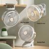 USB Rechargeable Clip-on Silent Fan for Office, Dorm, Bedside, and Stroller Use.