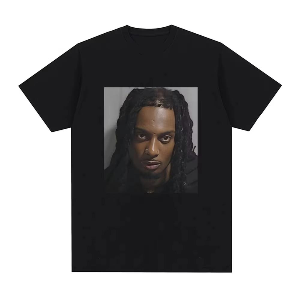

Мужская футболка с графическим принтом-фотороботом рэпера Playboi Carti Мода Винтаж Хип-Хоп Футболки Повседневная Хлопок Короткий Рукав Оверсайз Футболк... S разноцветный