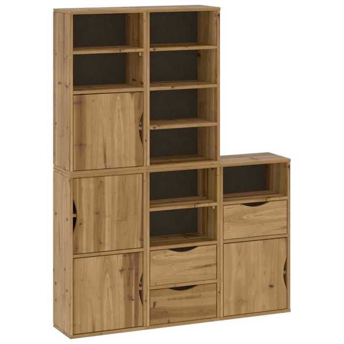VidaXL Armoires latérales 5 pcs ODDA 40x24x79 cm bois massif pin, armoire, buffet, meuble de rangement de cuisine, meuble de 3365360