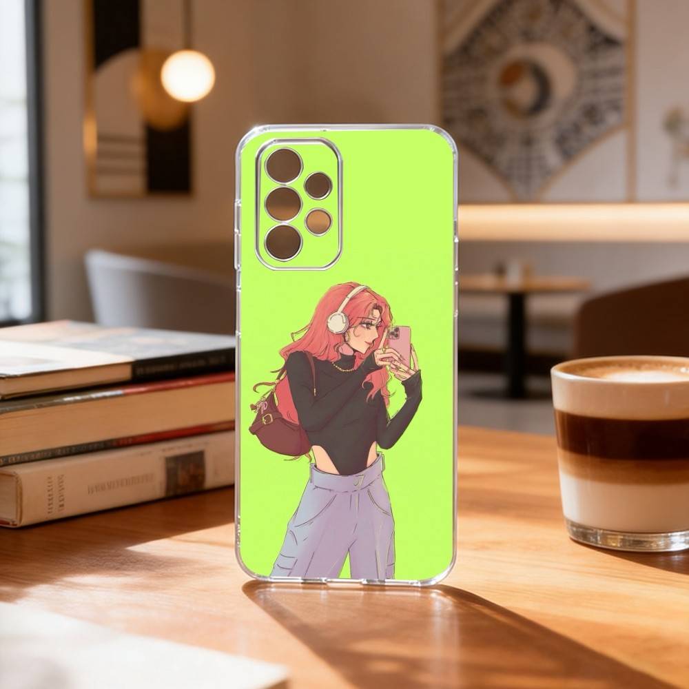 

KiniOto Manga The Green Yuri Guy Phone Case Transparent Silicone Soft For Samsung S25,S24,S21,S22,S23,S30,Ultra,S20,Plus,Fe Samsung S10