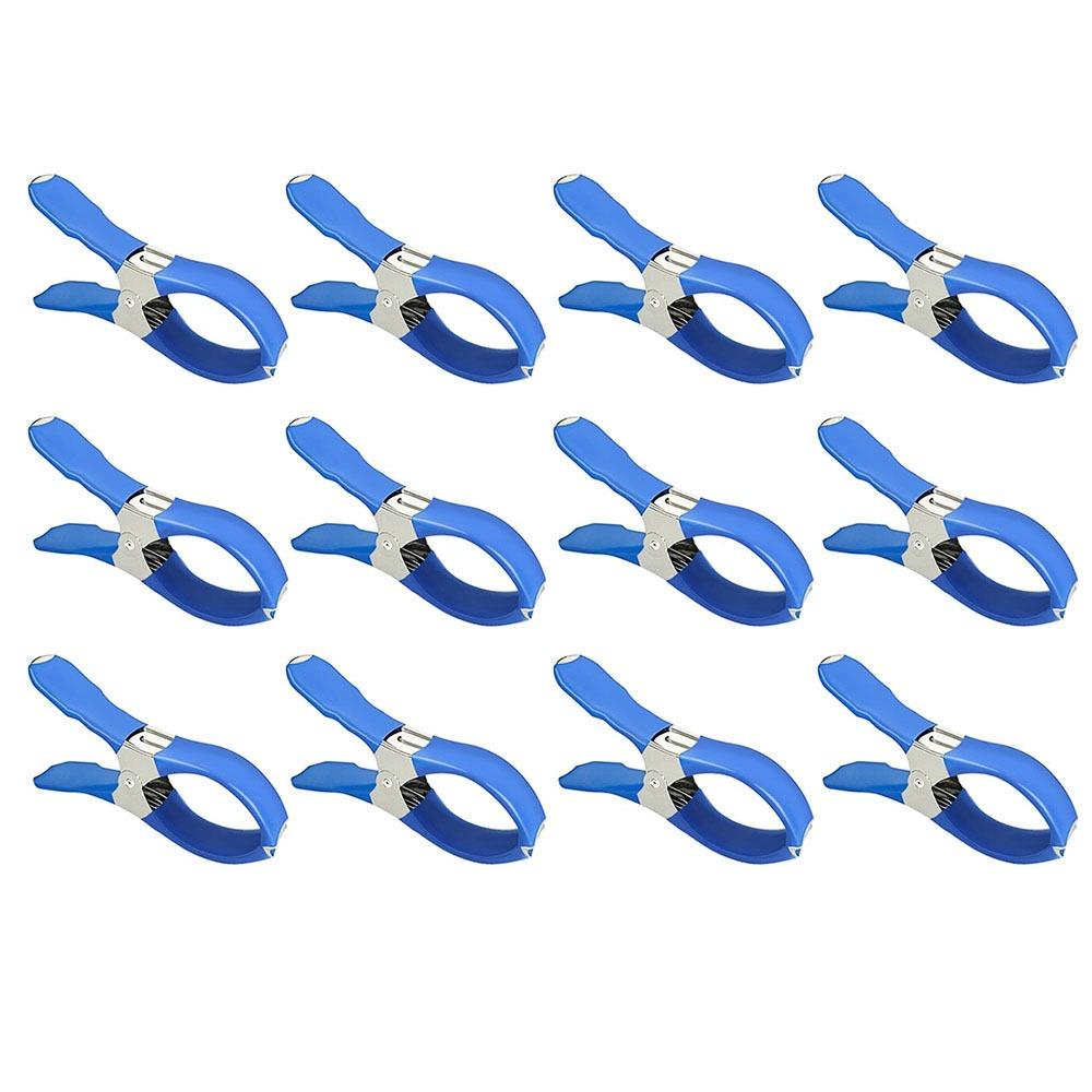 12Pcs with Plastic Handles Spring Clamps Windproof Clothes Pins  for Outdoor Protection