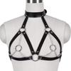 Women's Sexy Leather Body Harness –  Bondage Lingerie with Chest Straps & Gothic Fetish Appeal