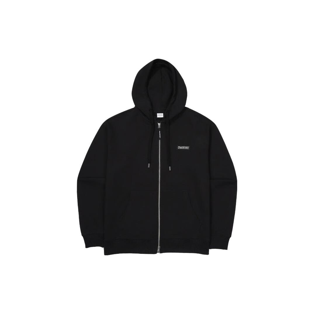 FILA Loose Fit Hooded Zip Jacket Unisex jackets Black FS2FTF1131X-BLK S