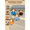 Baby Monk Buddha Set of 4- Monk Buddha Statue Showpiece, Diwali Decoration Items Buddha for Table Decor Living Room Home