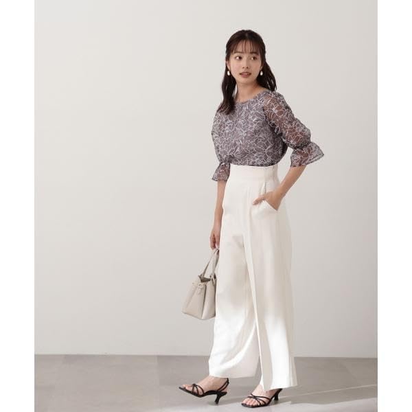 Proportion Body Dressing Organza Embroidery Ivory Women's Blouse,