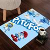 Blue Smurf Cartoon Characters Print Carpet Doormat Suitable For All Seasons Art Office Chair Cushion Doormat