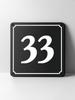 Metal House Number Sign, Black White Contrast, Outdoor Wall Decor for Home Street