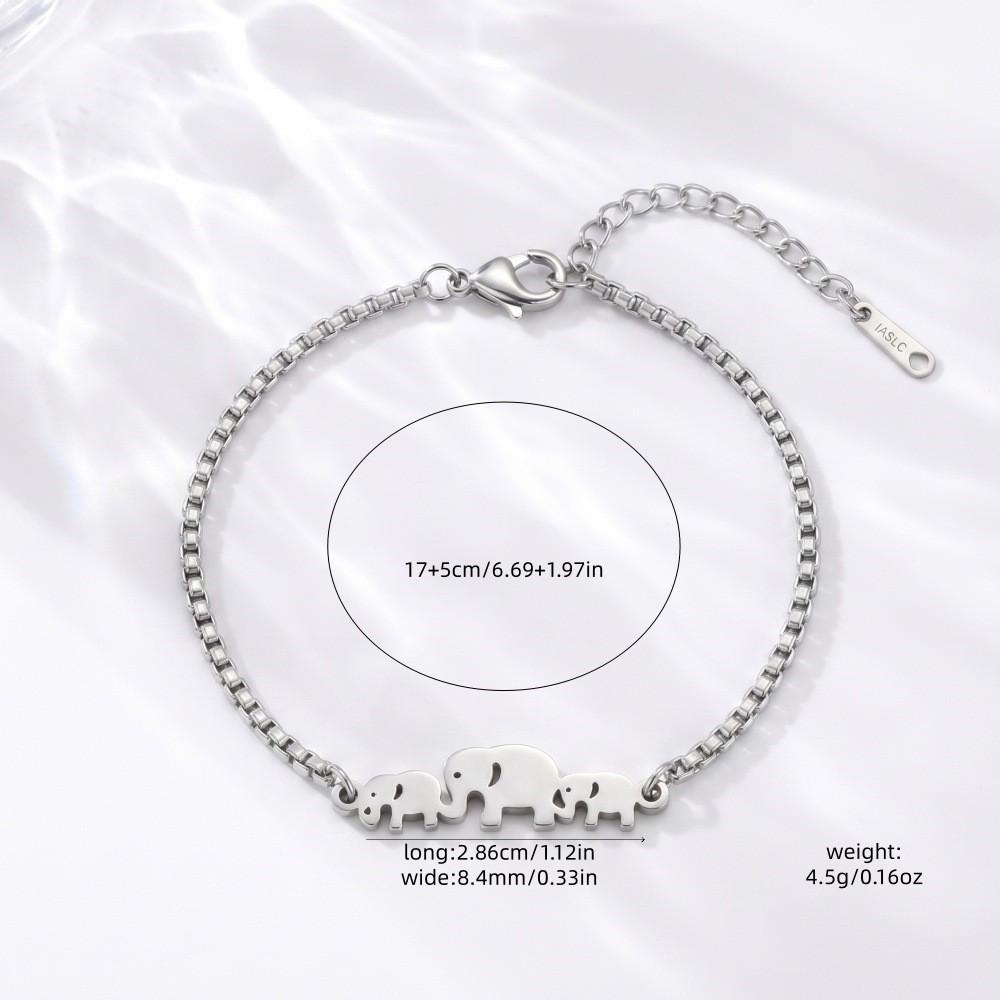 Stainless Steel Animal Letter Star Bracelet - Unisex Fashion Accessory