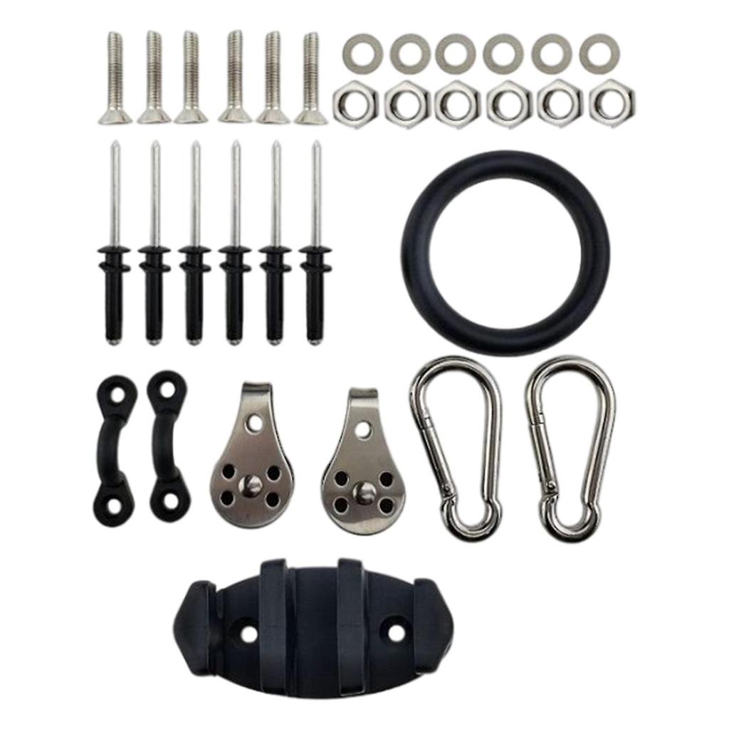 Kajak Anker-Trolley-Kit Deck-Rigging-Set 9M Seil Kanu Zubehör