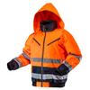 Hi-Vis Insulated Work Jacket, Orange, Size S